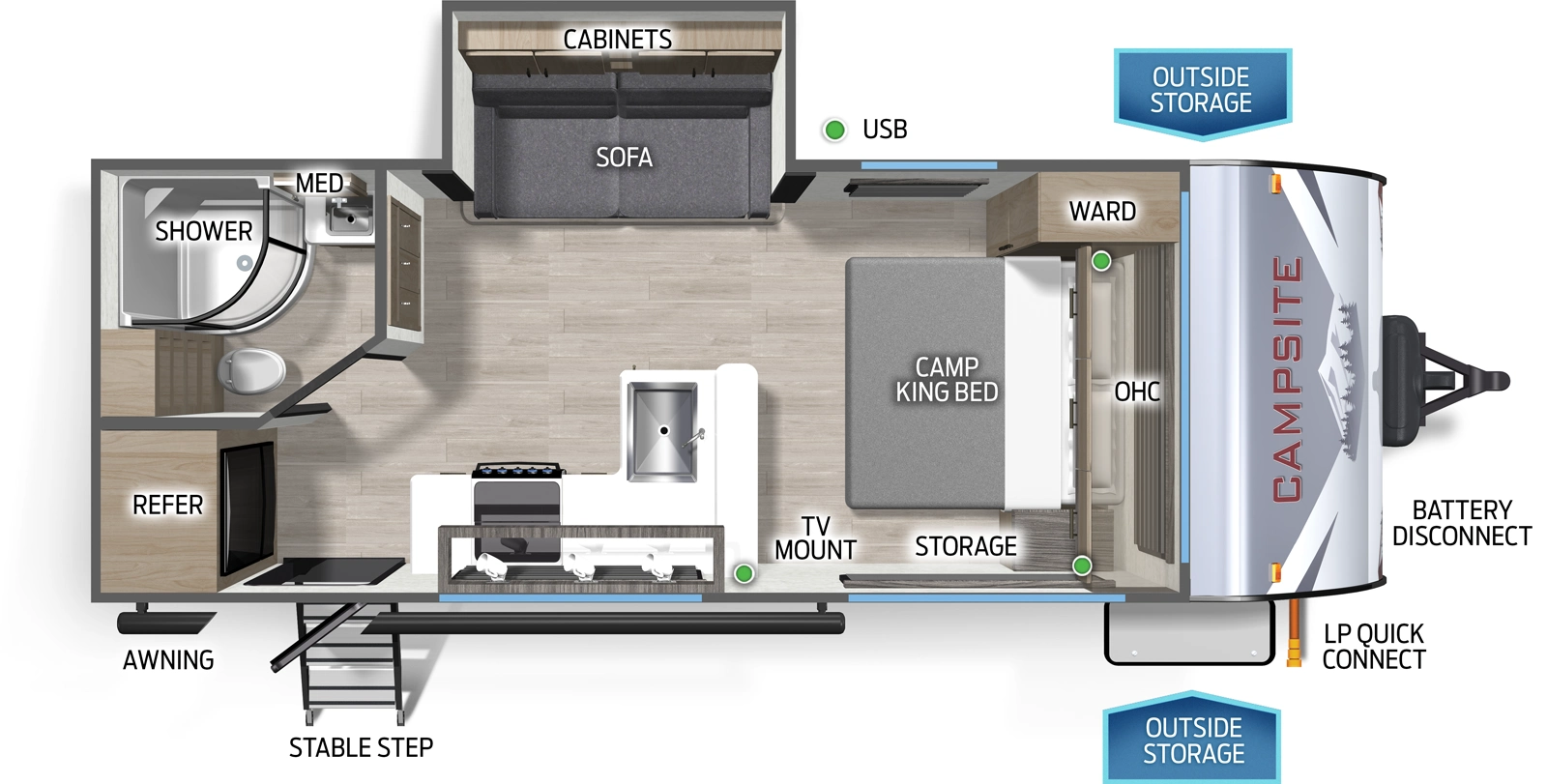 Campsite Ultra 19KB Floorplan